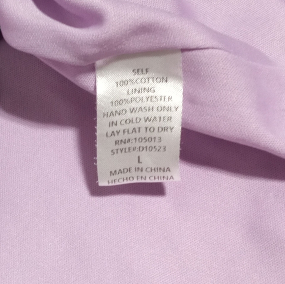 Savannah Jane Lilac Embroidered Collared Boho Tunic Dress Women's Sz Large - Picture 7 of 9